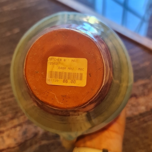 ***SOLD*** Vintage MacKenzie-Childs Red Clay Ceramic Brittany Pitcher - Picture 6 of 10